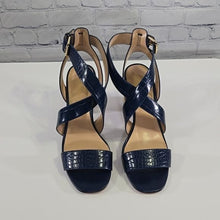 Load image into Gallery viewer, Tommy Hilfiger Size 8.5M Blue Sadah Block Heel Sandals
