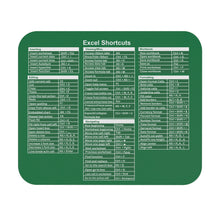 Load image into Gallery viewer, Excel Cheat Sheet Green Mousepad
