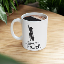 Load image into Gallery viewer, Time to Travel Ceramic Mug, (11oz, 15oz)
