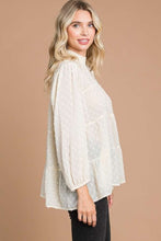 Load image into Gallery viewer, Top - Culture Code Swiss Dot Mock Neck Blouse
