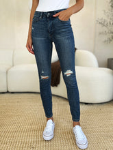 Load image into Gallery viewer, Jeans/Pants - Judy Blue Mid-Waist Distressed Slim Jeans
