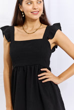 Load image into Gallery viewer, Dress - Culture Code Ruffle Sleeve Dress - Black
