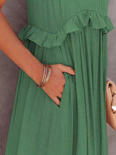 Load image into Gallery viewer, Dress - BBPro Ruffled Tiered Maxi Dress with Pockets
