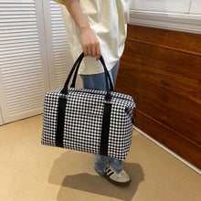 Load image into Gallery viewer, Bags - Houndstooth Canvas Travel Bag
