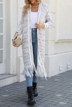 Load image into Gallery viewer, Top - Multicolored Open Front Fringe Hem Cardigan - 6 Color Options
