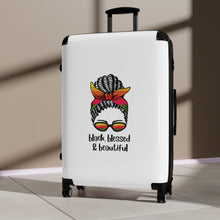Load image into Gallery viewer, Black, Blessed, and Beautiful Luggage Set
