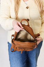Load image into Gallery viewer, Bag - SHOMICO PU Leather Woven Backpack - Medium
