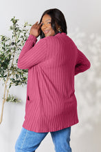 Load image into Gallery viewer, Top - Basic Bae Ribbed Open Front Cardigan with Pockets - 5 Color Options
