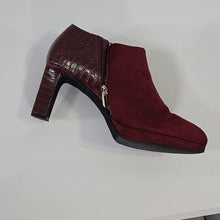 Load image into Gallery viewer, Xappeal Ayla Burgundy Bootie Size 10
