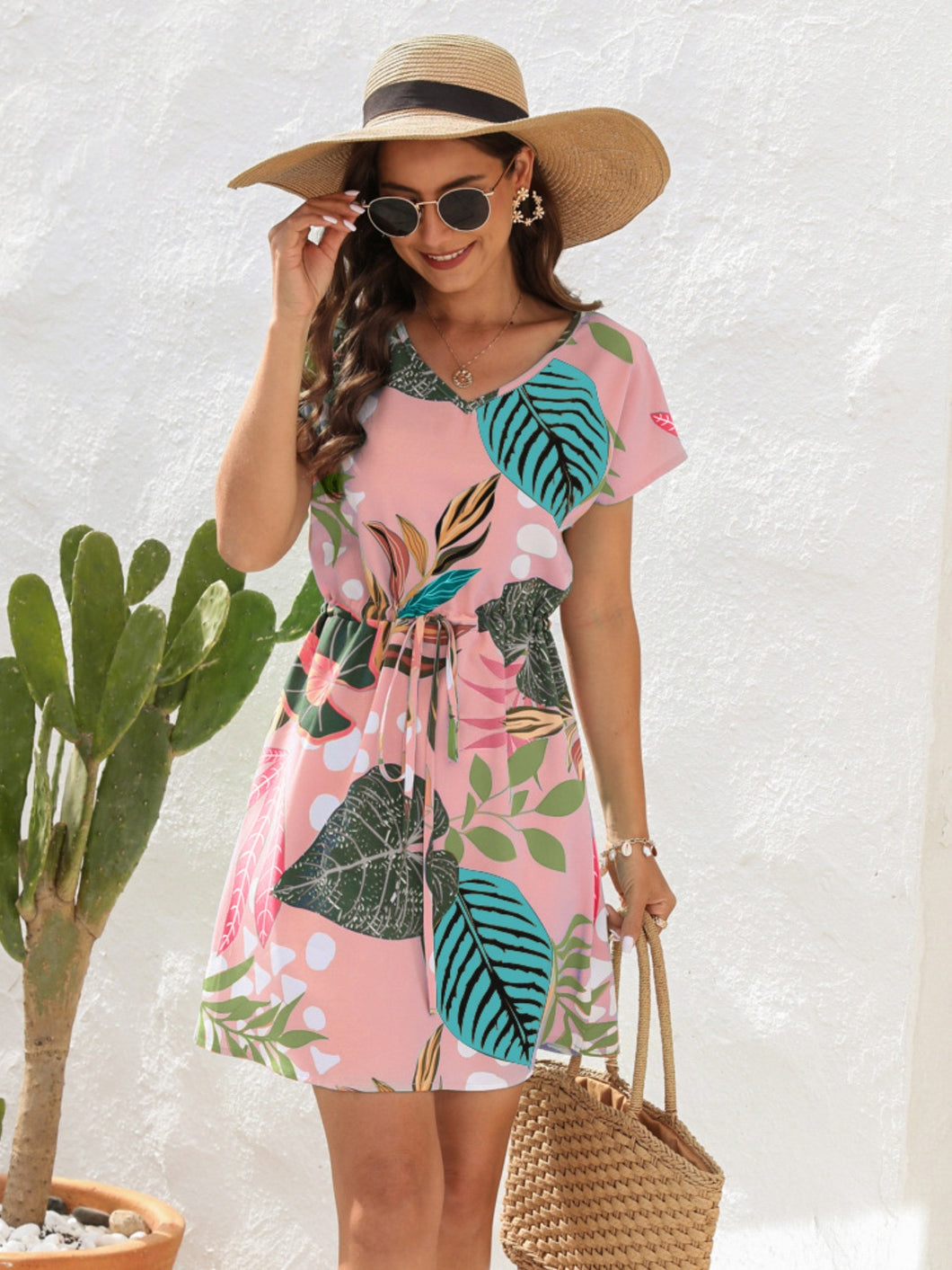 Dress - BBPro Drawstring Printed Mini Dress - 5 Color Options