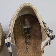 Load image into Gallery viewer, White Mountain Striped Espadrille Wedge in Size 7 ½
