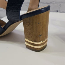Load image into Gallery viewer, Tommy Hilfiger Size 8.5M Blue Sadah Block Heel Sandals
