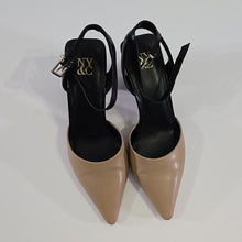 Load image into Gallery viewer, New York and Company Size 9 Stacy Heel Color Block Nude and Black
