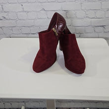 Load image into Gallery viewer, Xappeal Ayla Burgundy Bootie Size 10
