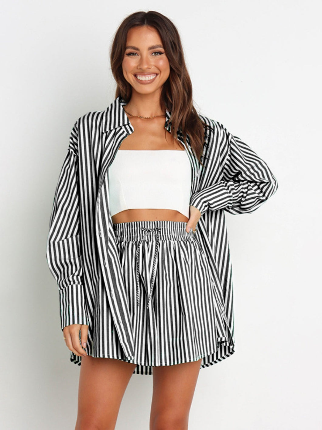 Sets - BBPro Collection Pinstriped Shorts Set