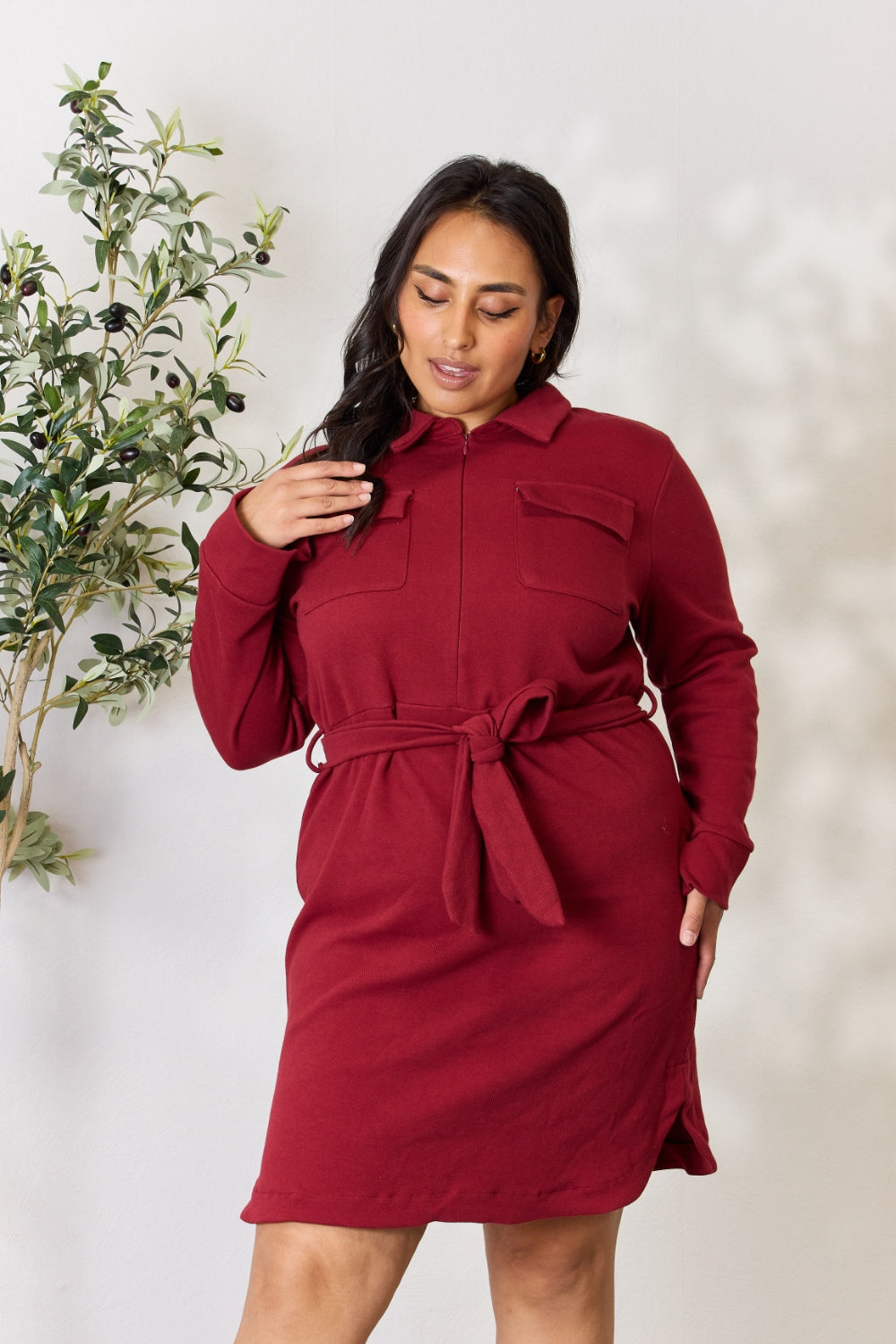 Dress - Culture Code  Long Sleeve Shirt Dress