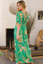 Load image into Gallery viewer, Dress - ODDI Floral Smocked Tied Back Maxi Dress
