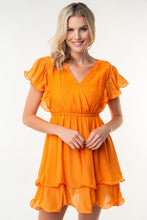 Load image into Gallery viewer, Dress - White Birch Full Size Short Sleeve Woven Layered Dress
