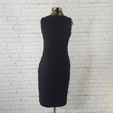 Load image into Gallery viewer, Adrienne Vittadini Size 10 Sleeveless Black Sheath Dress
