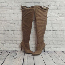 Load image into Gallery viewer, Aldo Size 9 Asteille Over-the-Knee Suede Boots - Taupe
