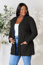 Load image into Gallery viewer, Top - Basic Bae Ribbed Open Front Cardigan with Pockets - 5 Color Options
