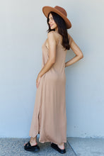 Load image into Gallery viewer, Dress - Ninexis Good Energy Side Slit Maxi Dress - Camel
