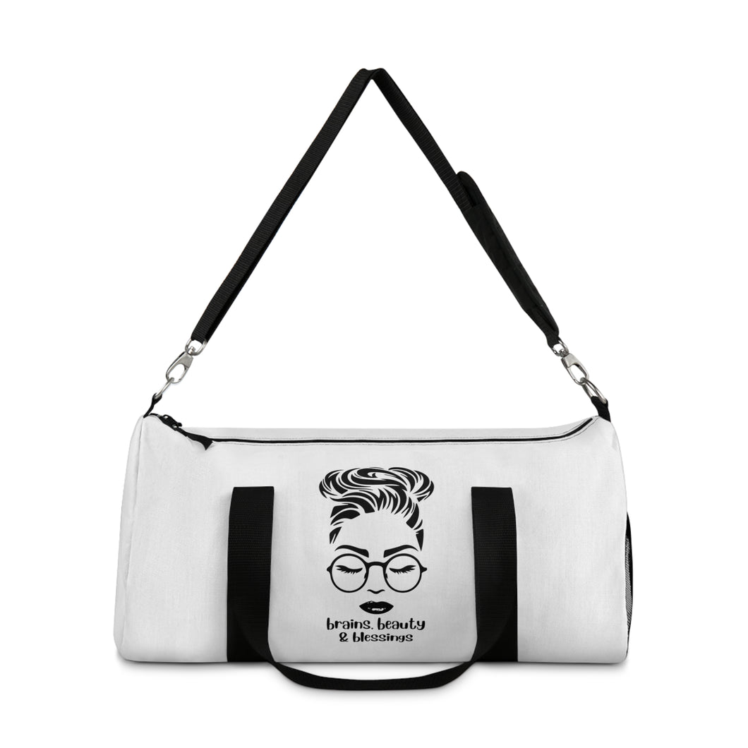 Brains, Beauty, and Blessings Duffel Bag