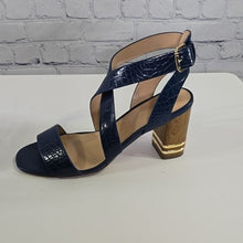 Load image into Gallery viewer, Tommy Hilfiger Size 8.5M Blue Sadah Block Heel Sandals
