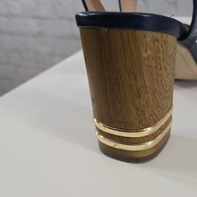 Load image into Gallery viewer, Tommy Hilfiger Size 8.5M Blue Sadah Block Heel Sandals
