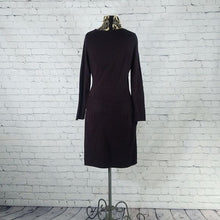 Load image into Gallery viewer, New York &amp; Company Size Medium Black Belted Sweater Dress
