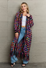 Load image into Gallery viewer, Top - Multicolored Open Front Fringe Hem Cardigan - 6 Color Options
