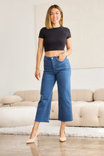 Load image into Gallery viewer, Jeans/Pants - RFM Chloe High Waist Raw Hem Jeans - Blue Slate
