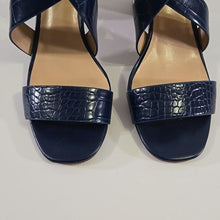 Load image into Gallery viewer, Tommy Hilfiger Size 8.5M Blue Sadah Block Heel Sandals
