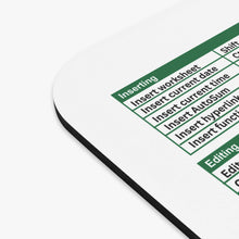 Load image into Gallery viewer, Excel Cheat Sheet White Mousepad
