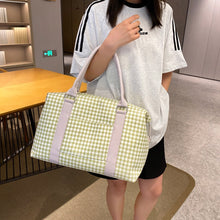 Load image into Gallery viewer, Bags - Houndstooth Canvas Travel Bag
