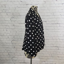 Load image into Gallery viewer, Versona Size Medium Black and White Polkadot Blazer

