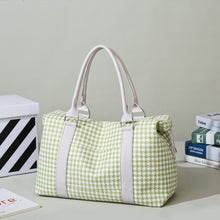 Load image into Gallery viewer, Bags - Houndstooth Canvas Travel Bag
