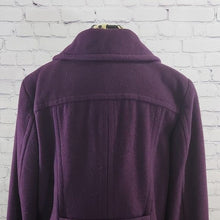 Load image into Gallery viewer, St. John&#39;s Bay Size Large Double Breasted Purple Pea Coat
