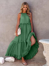 Load image into Gallery viewer, Dress - BBPro Ruffled Tiered Maxi Dress with Pockets
