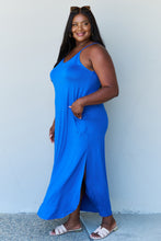 Load image into Gallery viewer, Dress - Ninexis Good Energy Side Slit Maxi Dress - Royal Blue
