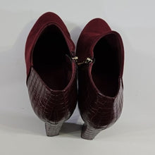 Load image into Gallery viewer, Xappeal Ayla Burgundy Bootie Size 10

