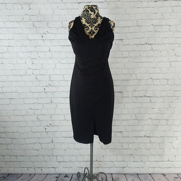 The Limited Size M Sleeveless V-Neck Cocktail Dress with Gold Zipper