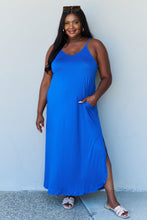 Load image into Gallery viewer, Dress - Ninexis Good Energy Side Slit Maxi Dress - Royal Blue
