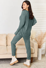 Load image into Gallery viewer, Sets -   Basic Bae Long Sleeve V-Neck Top and Pants Set
