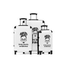 Load image into Gallery viewer, Brains, Beauty, and Blessings Luggage Set

