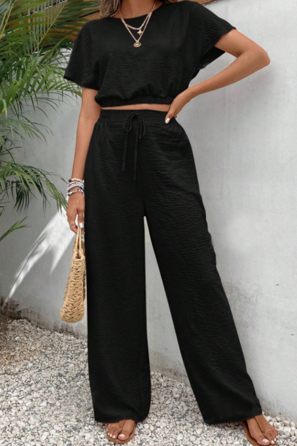 Set- BBPro Crew Neck Short Sleeve Top and Pants Set