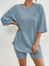 Load image into Gallery viewer, Set- BBPro Ribbed Round Neck Shorts Set
