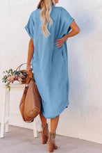 Load image into Gallery viewer, Dress - BBPro Short Sleeve Button Down Denim Dress
