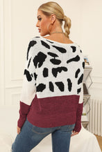 Load image into Gallery viewer, Top - Two-Tone Boat Neck Sweater - 3 Color Options
