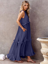 Load image into Gallery viewer, Dress - BBPro Ruffled Tiered Maxi Dress with Pockets
